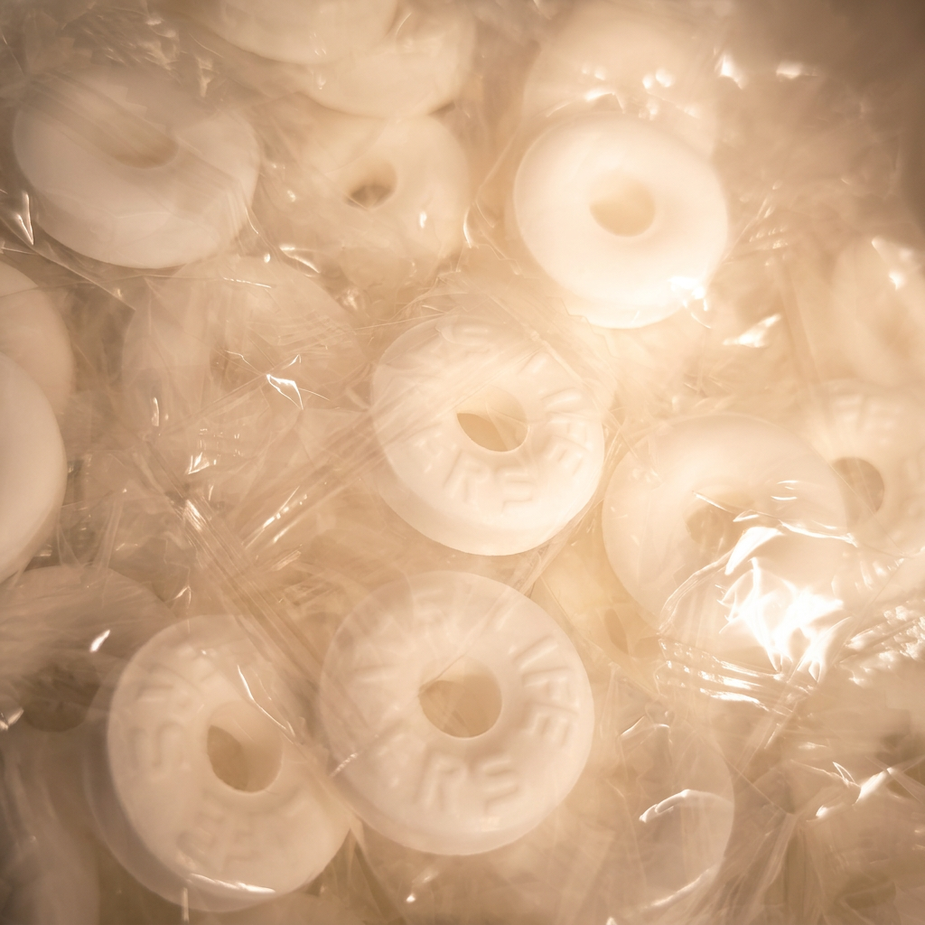 Close-up detail of individually wrapped earplugs provided for a calm, quiet session.
